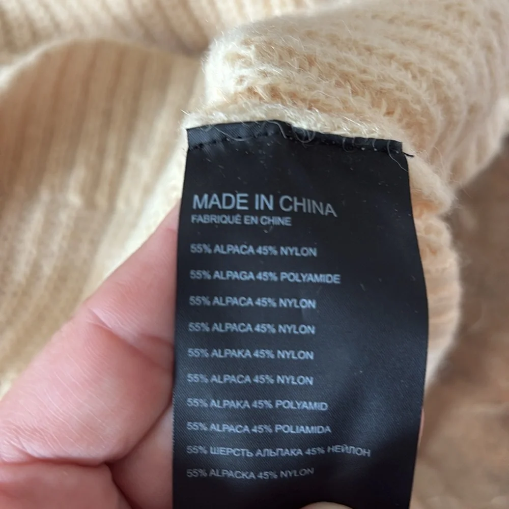 Club Monaco Cream Cowl Neck Sweater - Picture 4 of 4